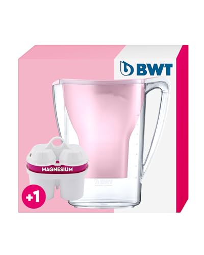 BWT Wasserfilter AQUAlizer Home | Rosa | inkl 1 Magnesium Filterkartusche | Wasserfilter Trinkwasser | Für Speisen & Getränke | Filtert Kalk, Chlor, Blei & Kupfer