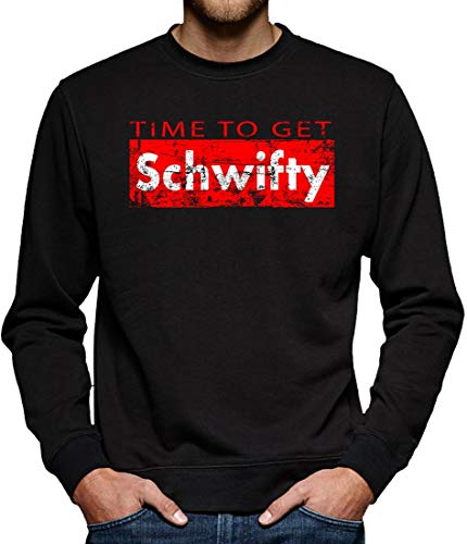 Time to get Schwifty Sweatshirt Pullover Herren M Schwarz