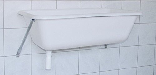 Cajou Spülwanne Spülbecken Spülwanne Waschtrog Waschwanne Badewanne auch für Hunde Handwaschbecken Waschbecken (mit Wandkonsole, 100 Liter)