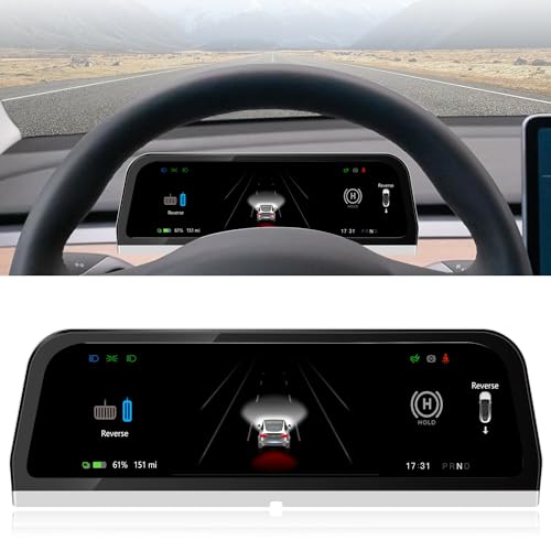 Head Up Display für Tesla Model 3 und Model Y mit Wireless Carplay und Android Auto, für Tesla Navigation Instrument HUD-Touchscreen Sensorbildschirm