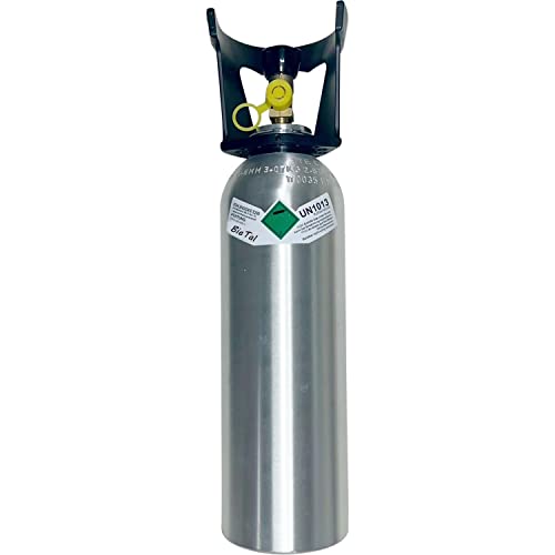 BieTal® CO2 Kohlensäure Flasche mit 2kg Füllung Kohlendioxid Kohlensäureflasche