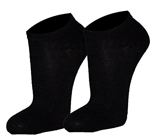 r-dessous 10 bis 30 Paar Damen Herren Sneaker Socken Sportsocken Füßlinge Kurzsocken schwarz weiss Baumwolle Groesse: 36-42