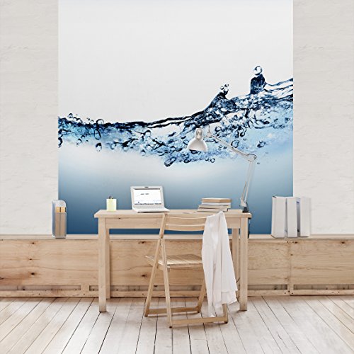 Apalis Vliestapete Fizzy Water Fototapete Quadrat | Vlies Tapete Wandtapete Wandbild Foto 3D Fototapete für Schlafzimmer Wohnzimmer Küche | Größe: 240x240 cm, blau, 95328