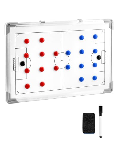 QWORK® Fußball Taktiktafel,Trainermappe Fußball, inkl. Zubehör, 45 x 30 cm