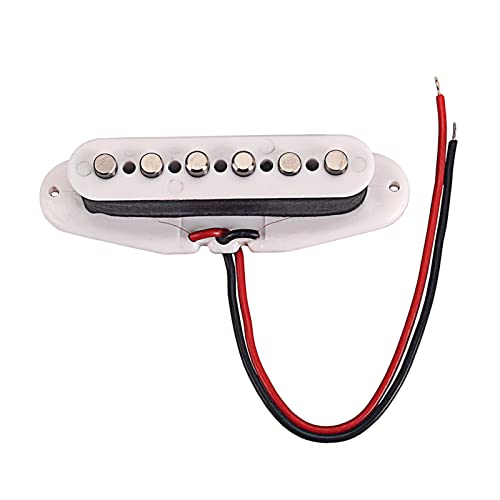 Single Coil Pickup Loaded High-Output Alnico Pickup Replacement Parts Fit For Strat 6 String E-Guitar Single Coil Pickup Alnico White Guitar Neck Pickup Guitar Pickups White Single Coil