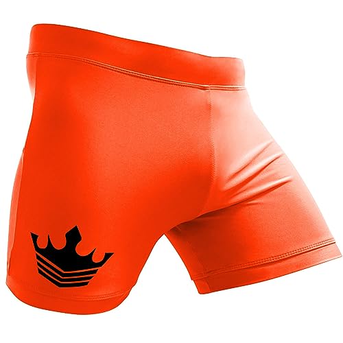 Meister MMA Crown Vale Tudo Fight Shorts - Orange - 32W / 33L