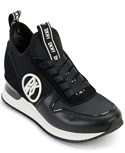 DKNY Damen Women's Womens Shoes Sabatini Sneakers, Black/White, 37 EU