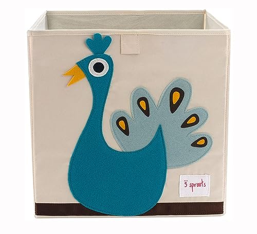 3 Sprouts - Storage Box - Blue Peacock