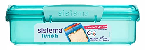Sistema 6er Pack Lunchbox /Lunch Snack Attack Duo To Go, 975ml, farbig