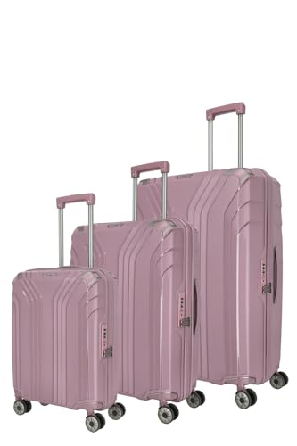 ELVAA Koffer Set, Marke Travelite, Rosé S/M/L Unisex, rosé, LÄSSIG