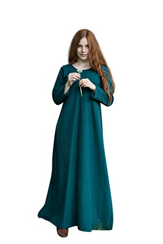 Mittelalter Unter Kleid Freya grün Kostüm Zubehör Baumwolle - XXL