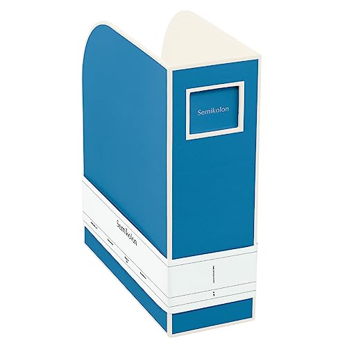Semikolon 364106 Stehsammler A4 – Zeitschriften-Sammler, Dokumenten-Ordner, Format 10,5 x 26 x 31 cm – azzurro hell-blau