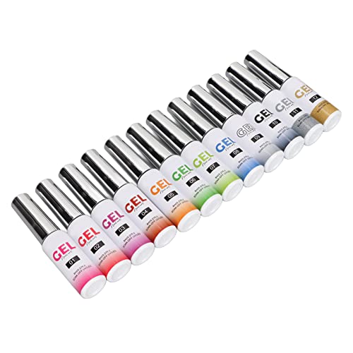 Dibujo Gel Nail Liner Polish, 12 Farben Suave Multifuncional DIY Nail Art Gel Polish Kit komplett für den Verkauf