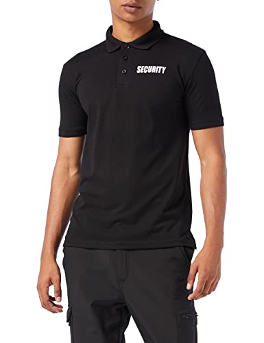 Herren Secuirty Polo Shirt [ S- 6XL] (M, Schwarz - Design 1)