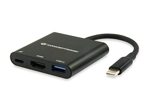 Conceptronic DONN01B USB-C-zu-HDMI-Adapter, Schwarz