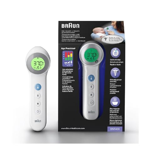 Braun BNT400EE No Touch + Touch Thermometer, mit Alterspräzision.