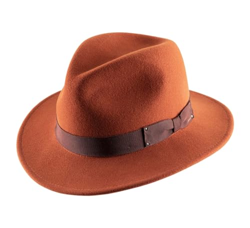 Bailey of Hollywood - Fedora Hut Packable wasserabweisend Curtis - Size M - cuivre