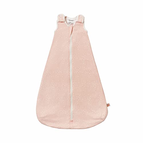 ERGObaby Ganzjahres Baby-Schlafsack für Neugeborene 56-62 aus Baumwolle, Ganzjahresschlafsack ab Geburt Baby 0-6 Monate TOG 1.0, Pink Sand