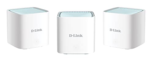 D-Link M15-3 EAGLE PRO AI AX1500 Mesh System (3-er Set, AI Wi-Fi/Traffic Optimiser, AI Parental Control, Gigabit Ports, MU-MIMO, 1024 QAM, OFDMA, WPA3, kompatibel mit Alexa/Gooogle Assistant)