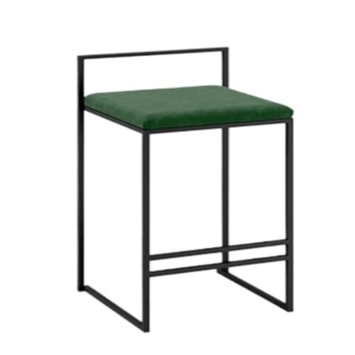 YEPENG Bar Stool Moderner, minimalistischer Wohnzimmer-Hocker, Rückenlehne, Barhocker, Barstuhl, Rezeption, Bar, Kaffee, Café, Barstuhl Barhocker (Color : Green, Size : A)