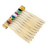 10/20/40PCS Children's Colorful Toothbrush Bamboo Tooth Brush Set Soft Bristle Charcoal Bamboo Toothbrushes Oral Care (40PCS)