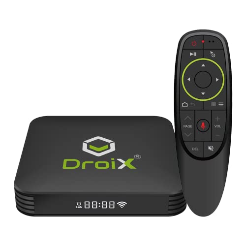 DroiX X4 4K Android TV Streaming Box , Quad-Core CPU; Android 11; 4GB DDR3 RAM; 64GB eMMC Storage; USB 2.0; microTF; Wi-Fi 5; Bluetooth 5.0