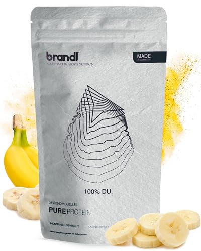 Veganes Proteinpulver Banane ohne künstliche Süßstoffe | Protein-Pulver vegan für Sportler | Vegan Protein von brandl® | 1000g Banane