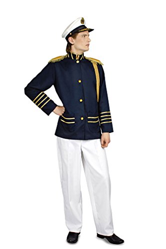 Karneval-Klamotten Kapitän-Kostüm Herren Sakko Hose Seemann Uniform Marine Fasching Herrenkostüm Kapitänsjacke und Hose