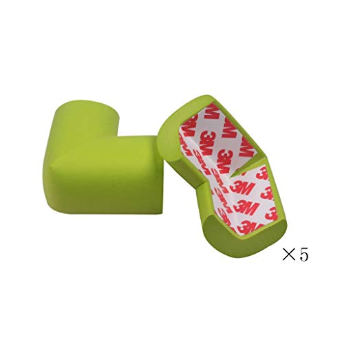 AnSafe Eckenschutz, 10 Packung Mit Innen- Kindersicherheit Schutz Schwamm Wrap (12 Farben Optional) (Color : Green)