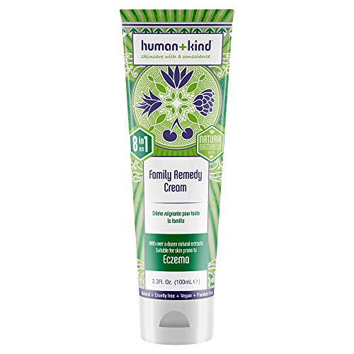 Human+Kind Family Remedy Cream - Smoothing, Healing Body Repair for Burn and Rash Soothing, Itch Relief, and Extremely Dry Skin Hydration - Emollient, Non Greasy Formula - For All Skin Types - 100 ml