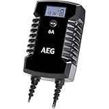 AEG Automotive 10617 Mikroprozessor-Ladegerät Auto Batterie LD6.0, 4 Ampere für 6/12 V, 7-HF Ladestufen,Autostartfunktion Komfortanschluss