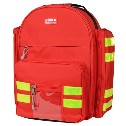 GiMa logic-2 Rucksack, 40 cm l x 25 cm B x 47 cm H, rot, Notfall, Trauma, Rescue, medical, Erste Hilfe, Krankenschwester, Paramedic Multi Pocket Tasche