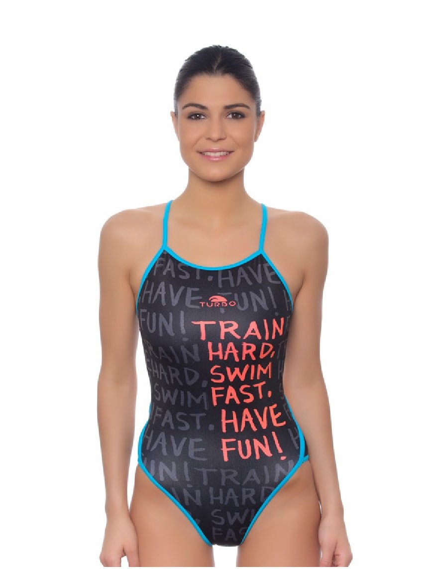 Turbo Damen Train Hard Bikini-Unterteile, Noir, X-Large