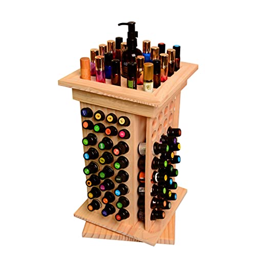 CHSEEO Ätherisches Öl Display Box Halter Organisator Aufbewahrungsbox 104 Löcher Holzbox Kann Nagellackständer für Nagellack, Lippenstift, Duftöle und Ätherische Öle #1