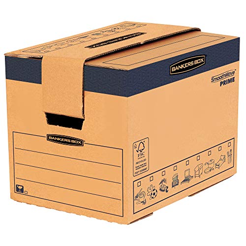 Bankers Box SmoothMove FastFold Umzugskiste (Klein, 40,6 x 30,4 x 30,4 cm) 5er-Pack