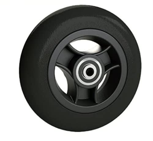 Rad mit Felge aus Kunststoff Gummi schwarz 100 x 32 mm