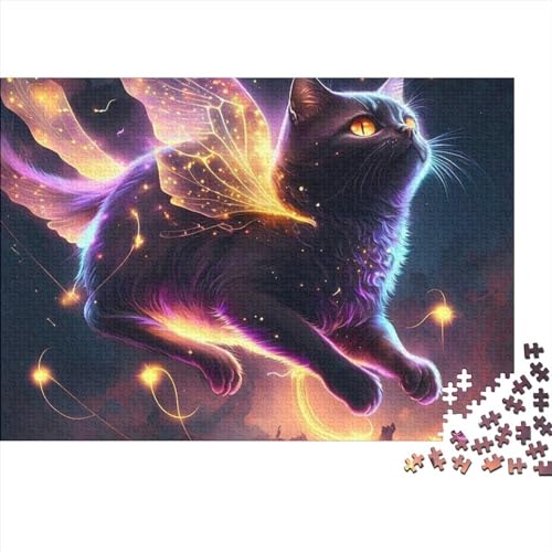 Katzenpuzzle für Erwachsene, 500 Teile, schwierige Herausforderungspuzzles für Jugendliche, kreative Holzpuzzles für Geschenke, 500 Teile (52 x 38 cm)