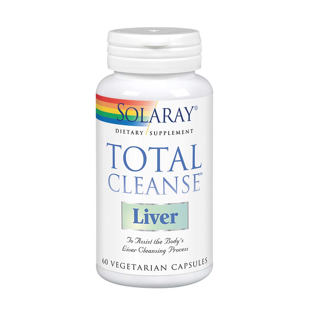 Solaray Total Cleanse Leber | 60 Kapseln | laborgeprüft | Nahrungsergänzungsmittel mit Vitaminen, Pflanzenextrakten, Aminosäuren, Selen & Vitamin C | Kur zur Unterstützung der Leber