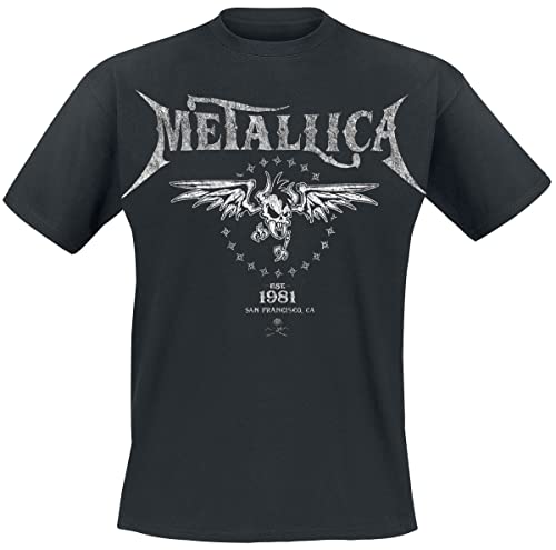 Metallica Biker Männer T-Shirt schwarz M 100% Baumwolle Band-Merch, Bands