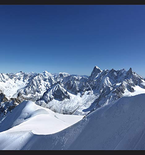 Plage Panorama-Tapete 250 Berg, Blau, 2,5x2,5m