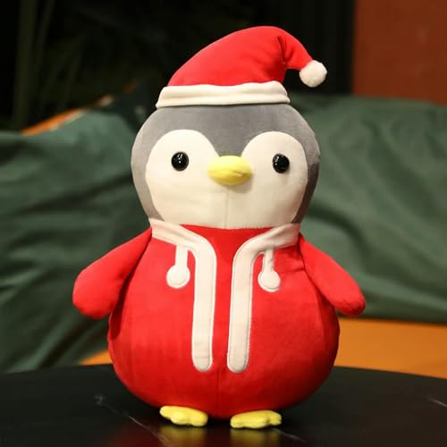 Karikatur Weihnachtsstil Pinguin Plüschpuppe niedlich Neujahr Maskottchen Kissen Plüschtier Pinguin Spielzeug 25cm 1