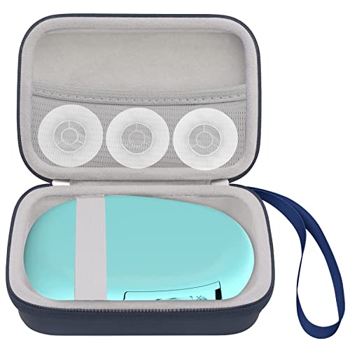 Elonbo Label Maker Tragetasche für SUPVAN E10 Mini-Bluetooth-Etikettendrucker, tragbar, klein, kabellos, Thermoaufkleber, extra Tasche für Etikettenpapierkabel, Dunkelblau (nur Tasche)