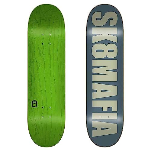 Jart Og Logo Matte Teal 8.5"x32" Sk8mafia Deck Skateboard, Mehrfarbig (Mehrfarbig), Einheitsgröße