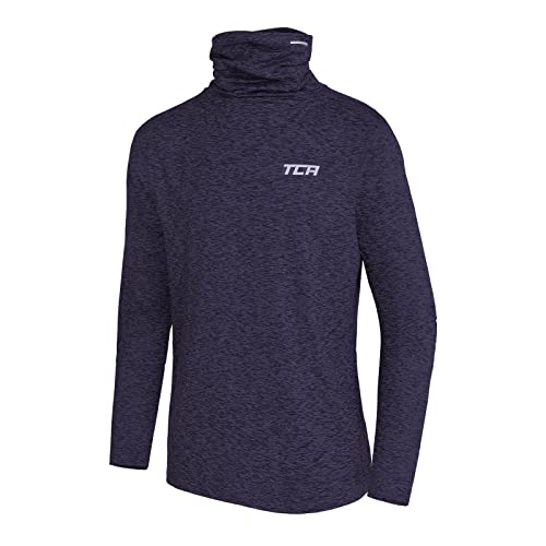 TCA Jungen Warm-Up Trichterhals Thermo Laufshirt - Night Sky Marl (Dunkelblau), 10-12 Jahre