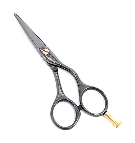 BLACK TITAN - Profi-Haarschere Friseurschere Haarschneideschere ergonomisch ROSTFREI Titan beschichtet von NTS-Solingen Made in Germany! (5,0" = 12,7 cm)