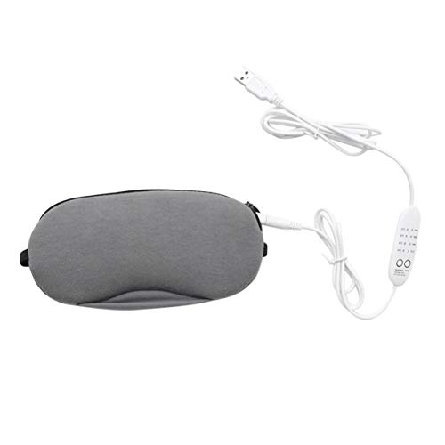 SUPVOX USB Feuchte Augenmaske Wärme Warme Kompresse Augenabdeckung Kopfschmerzen Linderung Augenmaske Schlaf Augenbinde für Die Heimreise (Grau Parfümfrei)