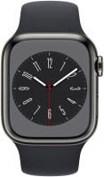 Apple Watch Series 8 (GPS + Cellular) 41mm Edelstahlgehäuse graphit, Sportban...