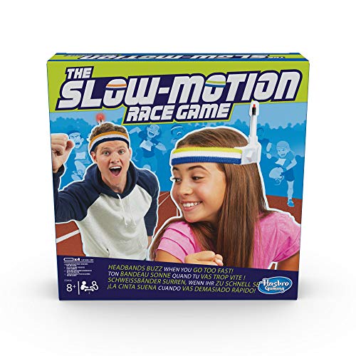 Hasbro Gaming E5804EU4 The Slow Motion Race Game, Partyspiel, mit Langsamkeit zum Sieg, Mehrfarbig