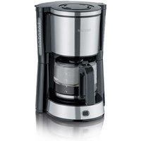 Severin - Filterkaffeemaschine mit Glaskanne, 1000 W, bis zu 10 Tassen (1,25 Liter) Farbe Schwarz/Edelstahl gebürstet KA 4823