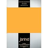 Janine Jersey Wasserbetten Spannbetttuch 5002, Größe:140x200-160x200 cm;Farbe:Sonnengelb